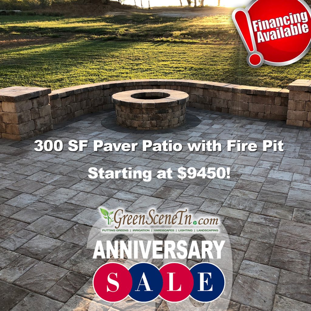 Special online patio and fire pit offer from Green Scene Irrigation and Landscaping